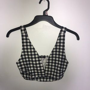 Black and white gingham top